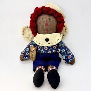 Vintage Springford Angel Rag Doll Red Yarn Hair NWT 80s 90s